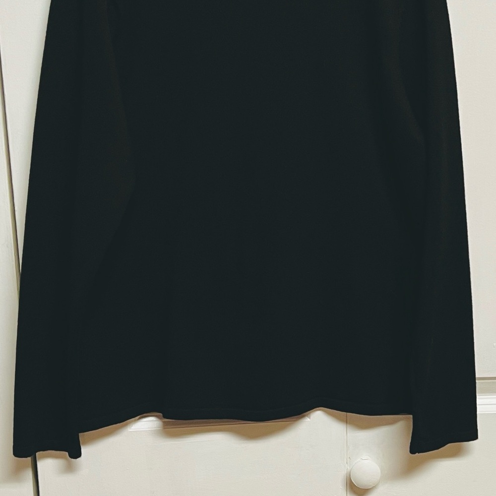 Black Satin-Trim Cardigan Sweater Petite Size PL - Picture 7 of 7
